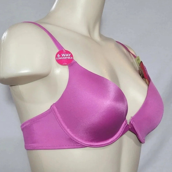 36B Lily Of France 2177100 Your Perfect T-Shirt Underwire Bra Wild Orchid Pink - Picture 2 of 8